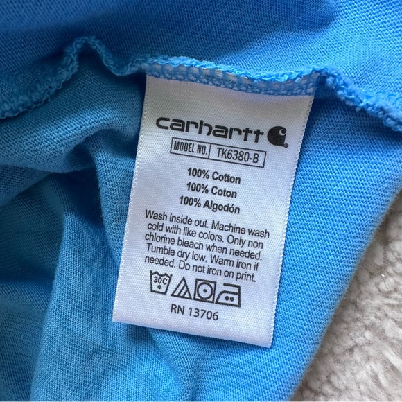 Carhartt | "Azure Blue" Boys' Sleeveless Off Road T-Shirt | Size Small (8-10) - Picture 8 of 11